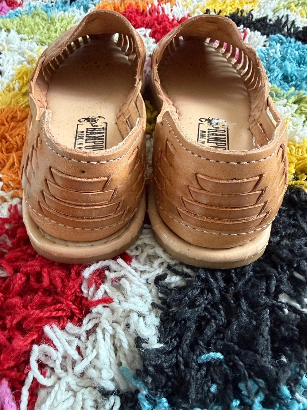 Huarache Woven Leather Slip-On Loafers in Tan